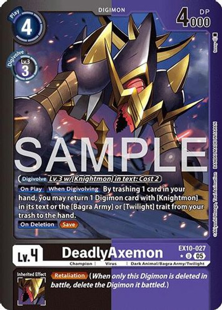[EX10-027](U) DeadlyAxemon (1 Star Color Frame) (Foil)