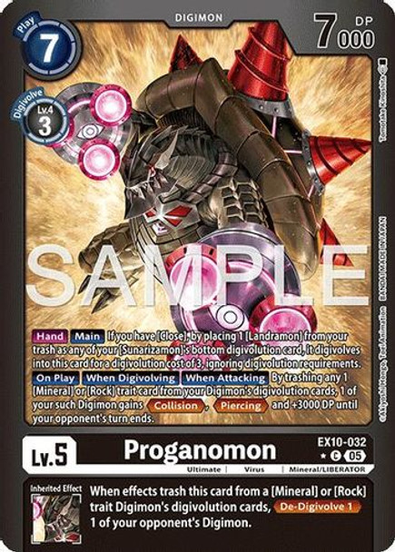 [EX10-032](C) Proganomon (1 Star Color Frame) (Foil)