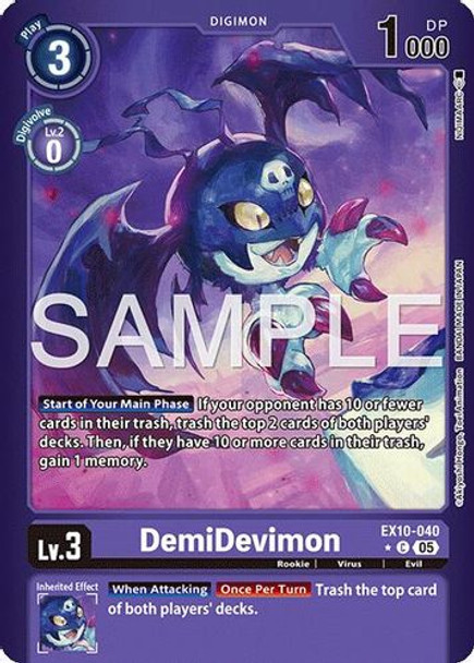 [EX10-040](C) DemiDevimon (1 Star Color Frame) (Foil)