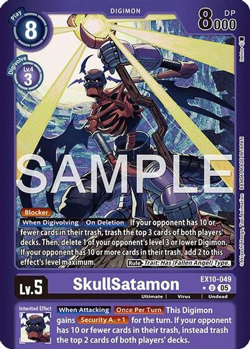 [EX10-049](U) SkullSatamon (1 Star Color Frame) (Foil)