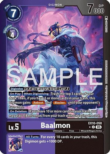 [EX10-050](C) Baalmon (1 Star Color Frame) (Foil)