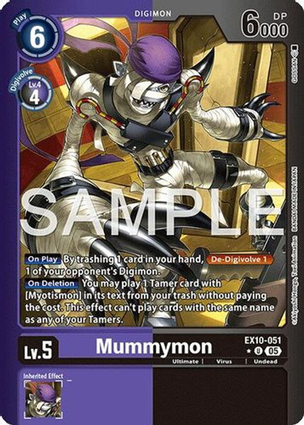 [EX10-051](U) Mummymon (1 Star Color Frame) (Foil)