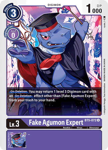 BT05-072U Fake Agumon Expert (Prerelease Stamp)