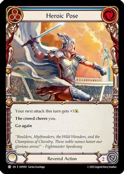 [FAB18 1st][SUP-059](C) Heroic Pose (Blue)