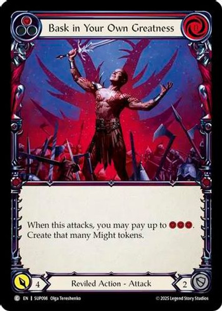 [FAB18 1st][SUP-098](C) Bask in Your Own Greatness (Red)