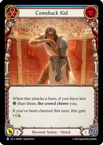 [FAB18 1st][SUP-029](R) Comeback Kid (Blue) (Rainbow Foil)