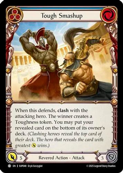 [FAB18 1st][SUP-048](C) Tough Smashup (Blue) (Rainbow Foil)
