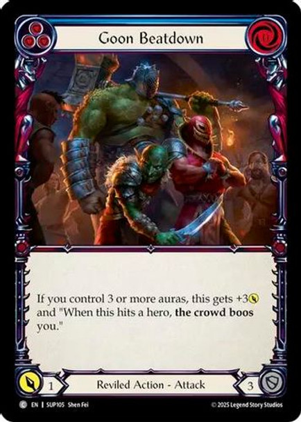 [FAB18 1st][SUP-105](C) Goon Beatdown (Rainbow Foil)