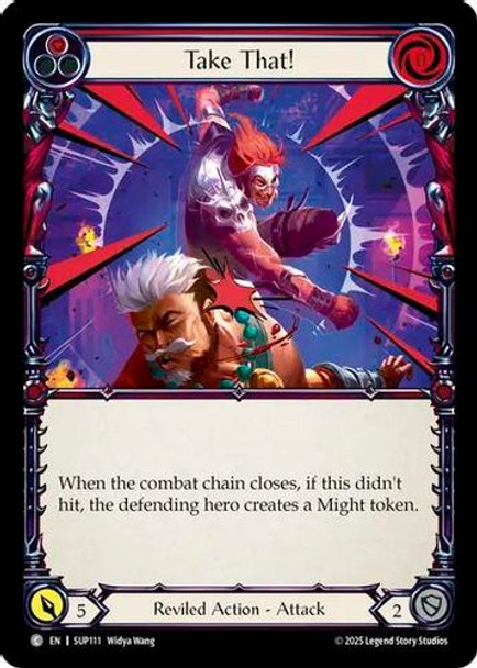 [FAB18 1st][SUP-111](C) Take That! (Red) (Rainbow Foil)