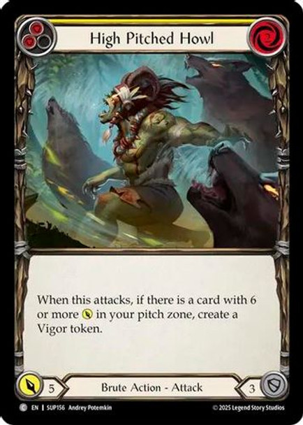 [FAB18 1st][SUP-156](C) High Pitched Howl (Yellow) (Rainbow Foil)