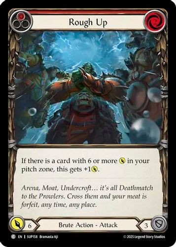 [FAB18 1st][SUP-158](C) Rough Up (Red) (Rainbow Foil)