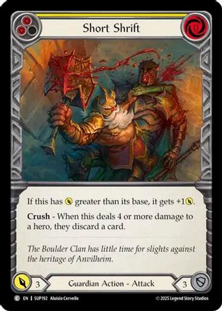 [FAB18 1st][SUP-192](C) Short Shrift (Rainbow Foil)