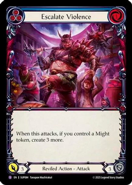 [FAB18 1st][SUP-084](SR) Escalate Violence (Rainbow Foil)