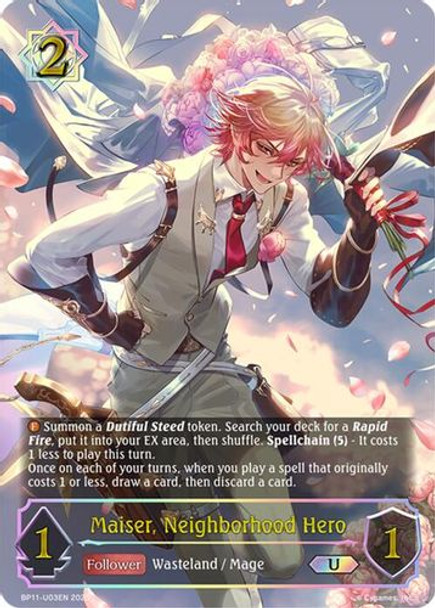[BP11-U03EN](U) Maiser, Neighborhood Hero (Ultimate Foil)
