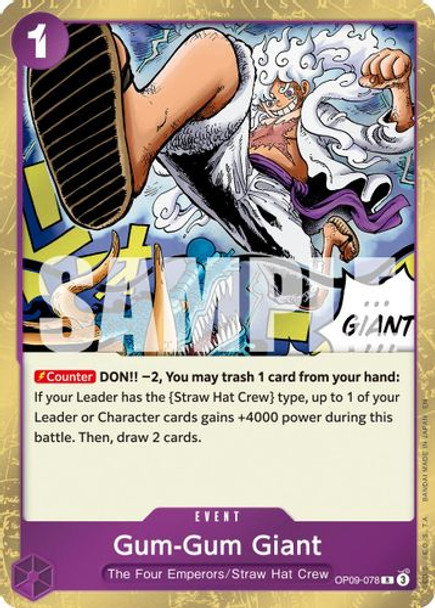 [OP09-078](R) Gum-Gum Giant (PRB02) (Foil)