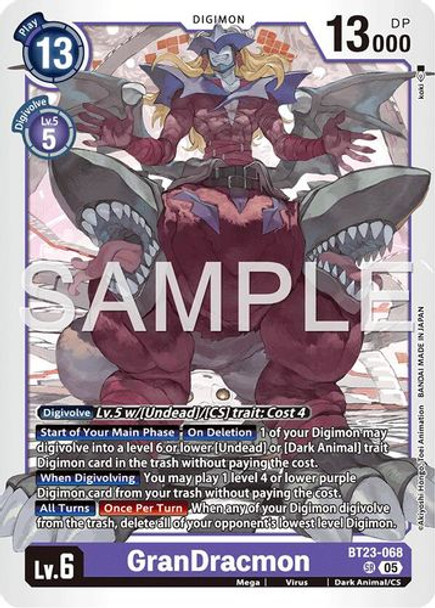 [BT23-068](SR) GranDracmon (Foil)