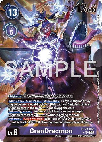 [BT23-068](SR) GranDracmon (1 Star Alt Art) (Foil)