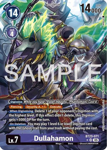 [BT23-071](SR) Dullahamon (1 Star Alt Art) (Foil)