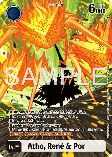 [BT23-XXX](T) Atho, Rene & Por Token (BT23 Box Topper) (Foil)