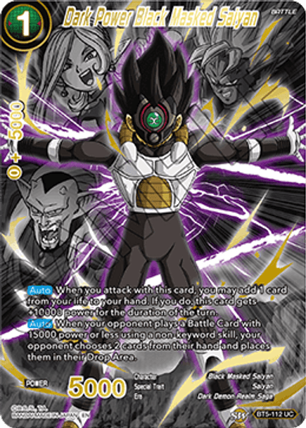 BT05-112UC Dark Power Black Masked Saiyan  (Alternate Art)