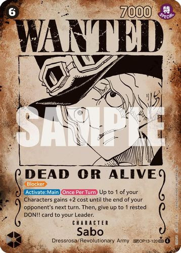 [OP13-120](SEC) Sabo (OP-13 SP) (Wanted Poster) (Foil)