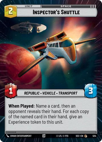 [06-SEC-EN-0524](C) Inspector's Shuttle (Hyperspace)