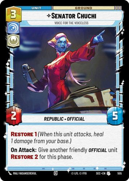 [06-SEC-EN-0555](U) Senator Chuchi - Voice for the Voiceless (Foil)