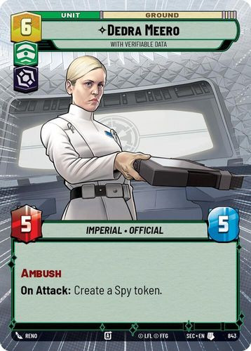 [06-SEC-EN-0843](U) Dedra Meero - With Verifiable Data (Hyperspace) (Foil)