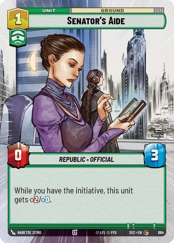 [06-SEC-EN-0864](C) Senator's Aide (Hyperspace) (Foil)