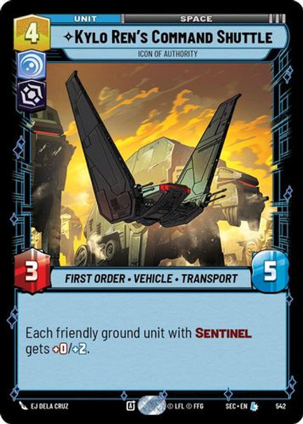 [06-SEC-EN-0542](L) Kylo Ren's Command Shuttle - Icon of Authority (Foil)