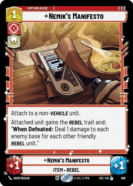 [06-SEC-EN-0666](L) Nemik's Manifesto (Foil)