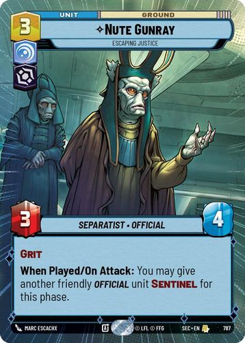 [06-SEC-EN-0787](R) Nute Gunray - Escaping Justice (Hyperspace) (Foil)