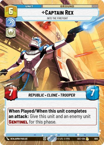 [06-SEC-EN-0804](R) Captain Rex - Into the Firefight (Hyperspace) (Foil)