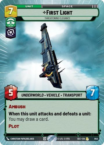 [06-SEC-EN-0844](R) First Light - Threatening Elegance (Hyperspace) (Foil)
