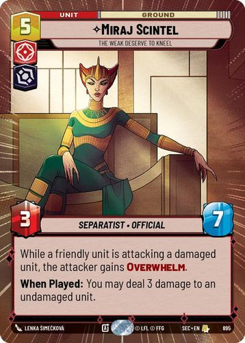 [06-SEC-EN-0895](R) Miraj Scintel - The Weak Deserve to Kneel (Hyperspace) (Foil)