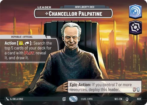 [06-SEC-EN-1021](S) Chancellor Palpatine - How Liberty Dies (Showcase) (Foil)