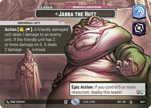[06-SEC-EN-1022](C) Jabba the Hutt - Wonderful Human Being (Showcase) (Foil)