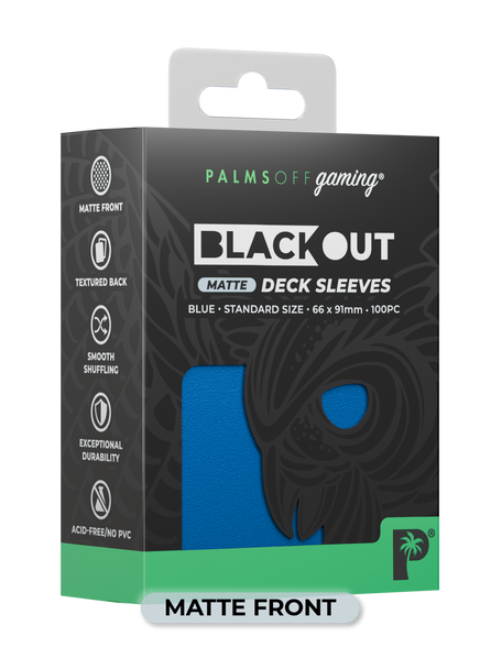Palms Off Gaming - Blackout Deck Sleeves (100pk) (Matte) (Blue)