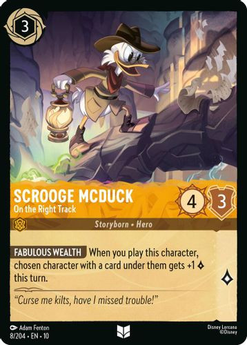 [LOR10-008/204](U) Scrooge McDuck - On the Right Track (Foil)