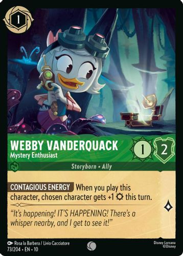 [LOR10-073/204](C) Webby Vanderquack - Mystery Enthusiast (Foil)