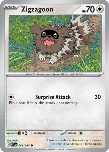 |ME02|[PFL-081/094](C) Zigzagoon {Reverse Holo}