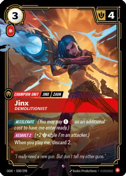 |RB01|[OGN-030/298](R) Jinx - Demolitionist {Foil}
