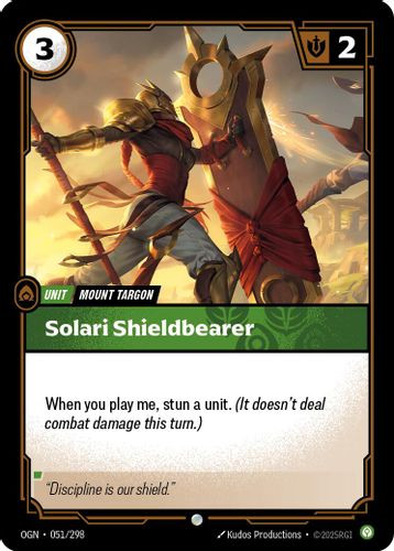 |RB01|[OGN-051/298](C) Solari Shieldbearer {Foil}