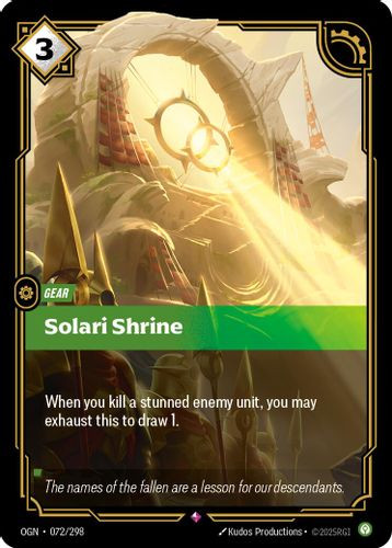 |RB01|[OGN-072/298](R) Solari Shrine {Foil}