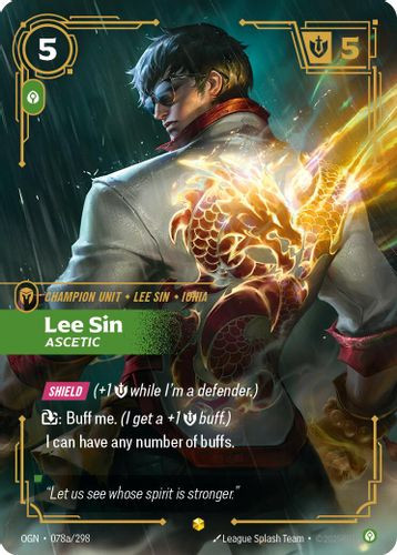 |RB01|[OGN-078a/298](AA) Lee Sin - Ascetic {Alt Art} {Foil}