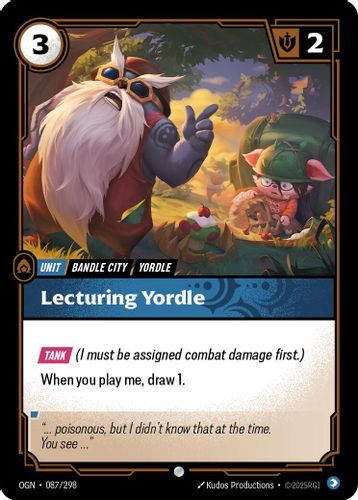 |RB01|[OGN-087/298](C) Lecturing Yordle {Foil}