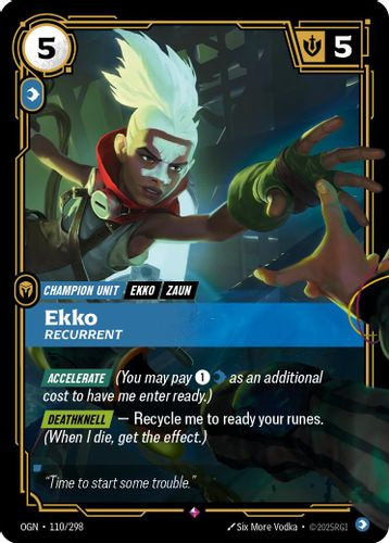 |RB01|[OGN-110/298](R) Ekko - Recurrent {Foil}
