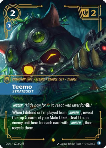 |RB01|[OGN-121a/298](AA) Teemo - Strategist {Alt Art} {Foil}