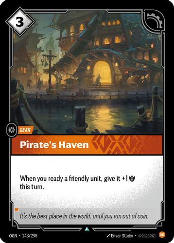 |RB01|[OGN-143/298](U) Pirate's Haven {Foil}