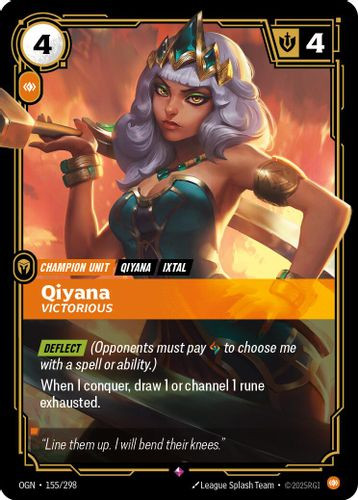 |RB01|[OGN-155/298](R) Qiyana - Victorious {Foil}